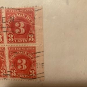 Stamp J72, 1930. 3c, postage due. Car mime